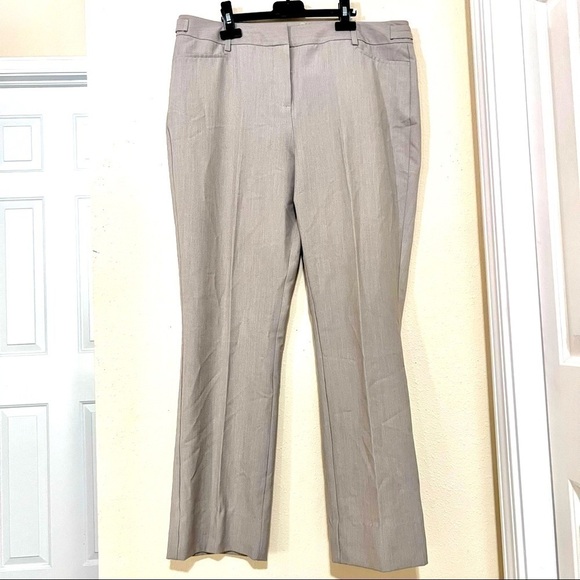 LARRY LEVINE Light Heather gray trousers dress pant womens size XL - Picture 2 of 10
